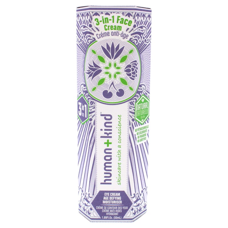 human kind Human+Kind Age-Defying Facial Cream - Smoothing, Tightening, Brightening Cream with Herbal Skin Smoothing Formula and Shea Butter - Reduce Fine Lines and Wrinkles - Vegan and Cruelty Free - 1.69 oz - Image 5